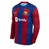 Poceni Moški Nogometni dresi Barcelona Domači 2023-24 Dolgi Rokav