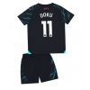 Otroški Nogometni dresi kompleti za otroke Manchester City Tretji 2023-24 Jeremy Doku 11