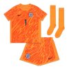 Otroški Nogometni dresi kompleti Anglija Vratar Domači EM 2024 oranžna Jordan Pickford 1-1