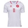 Kupiti Moški Nogometni dresi Danska Gostujoči EM 2024 bela Mohamed Daramy 11-1
