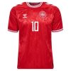 Moški Nogometni dresi Danska Domači EM 2024 rdeča Kratek Rokav Christian Eriksen 10-1