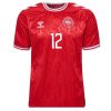Moški Nogometni dresi Danska Domači EM 2024 rdeča Kratek Rokav Kasper Dolberg 12-1