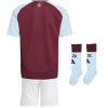 Otroški Nogometni dresi Kompleti za otroke Aston Villa Domači 2024-25 z lastnim imenom-1