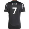 Poceni Moški Nogometni dresi Arsenal Gostujoči 2024-25 Bukayo Saka 7