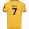 Moški Nogometni dresi Wolves Domači 2024-25 rumena Kratki rokavi Pedro Neto 7
