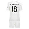 Otroški Nogometni dresi kompleti Real Madrid Domači 2024-25 Aurelien Tchouameni 18