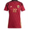 Ženski Nogometni dresi Belgija Domači EP 2024 rdeča Jeremy Doku 22-1