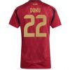 Ženski Nogometni dresi Belgija Domači EP 2024 rdeča Jeremy Doku 22