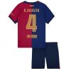 Otroške Nogometnih dresov Barcelona Domači 2024-25 Ronald Araujo 4