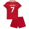 Otroški Nogometni dresi kompleti za otroke Liverpool Domači 2024-25 Luis Diaz 7