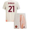 Otroški Nogometni dresi AS Roma Gostujoči 2024-25 bela Paulo Dybala 21
