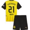 Otroški Nogometni dresi kompleti za otroke BVB Borussia Dortmund Domači 2024-25 Donyell Malen 21
