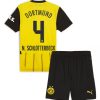 Otroški Nogometni dresi kompleti za otroke BVB Borussia Dortmund Domači 2024-25 Nico Schlotterbeck 4