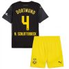 Otroški Nogometni dresi kompleti za otroke BVB Borussia Dortmund Gostujoči 2024-25 Nico Schlotterbeck 4