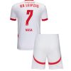 Otroški Nogometni dresi kompleti za otroke RB Leipzig Domači 2024-25 Antonio Nusa 7