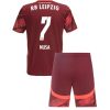Otroški Nogometni dresi za nogomet RB Leipzig Gostujoči 2024-2025 rdeča Antonio Nusa 7