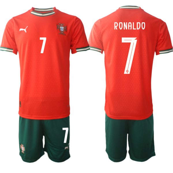 Moške Nogometnih dresov kompleti Portugalska Reprezentance Domači 2025-26 Cristiano Ronaldo 7