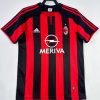 Moški Retro Nogometni dresi AC Milan Domači 2003-04 rdeča črna Kratek Rokav po naročilu