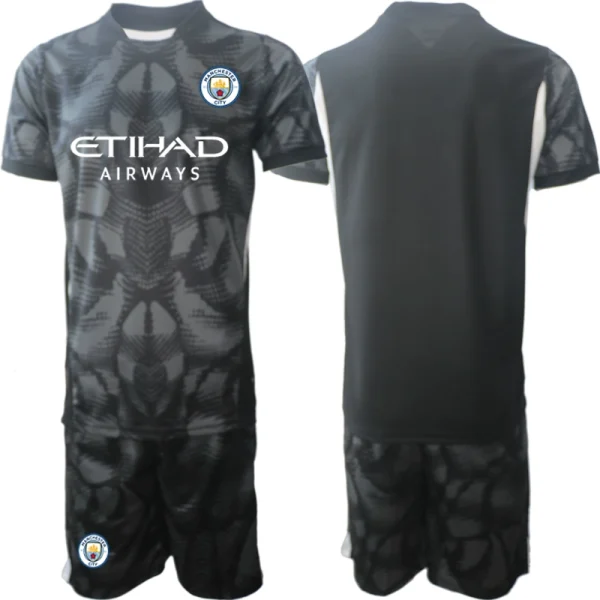 Otroške Nogometnih dresov za otroke Manchester City Vratar 2024-25 z lastnim imenom