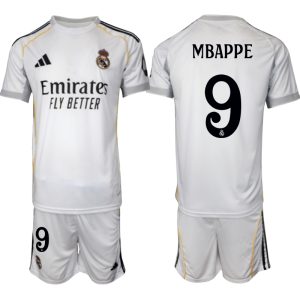 Moške Nogometnih dresov komplet Real Madrid Domači 2025-26 Kylian Mbappé 9