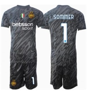 Inter Milan Vratar Tretji 2024-25 Nogometni dresi za otroke črna Yann Sommer 1