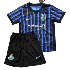 Inter Milan Domači 2025-26 Otroški Nogometni dresi Komplet