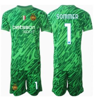 Otroški Nogometni dresi kompleti Inter Milan Vratar Domači 2024-25 Yann Sommer 1
