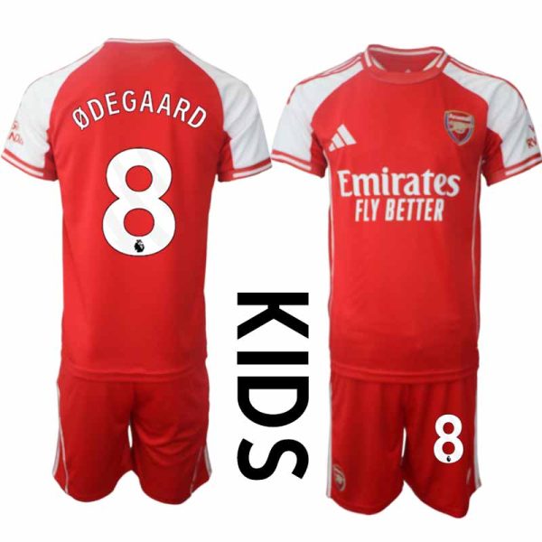 Arsenal Domači 2025-26 Nogometni dresi Kompleti za otroke Martin Ødegaard 8