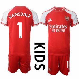 Arsenal Domači 2025-26 Nogometni dresi Kompleti za otroke Aaron Ramsdale 1