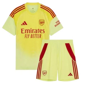 Arsenal Vratar Domači 2025-26 Otroški Nogometni dresi kompleti z lastnim tiskom