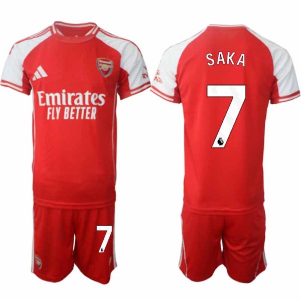 Arsenal Domači 2025-26 Moški Nogometni dresi kompleti Bukayo Saka 7