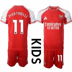 Arsenal Domači 2025-26 Nogometni dresi Kompleti za otroke Gabriel Martinelli 11