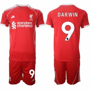 Liverpool Domači 2025-26 Moški Nogometni dresi z imenom Darwin Nunez 9