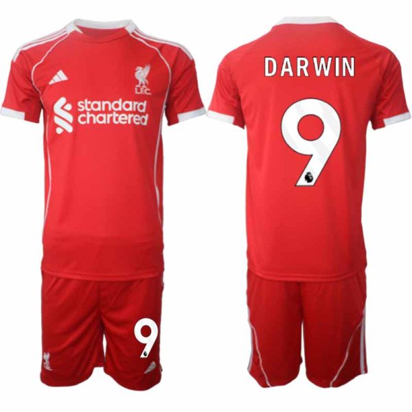 Liverpool Domači 2025-26 Moški Nogometni dresi z imenom Darwin Nunez 9