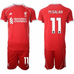 Liverpool Domači 2025-26 Moški Nogometni dresi z imenom Mohamed Salah 11