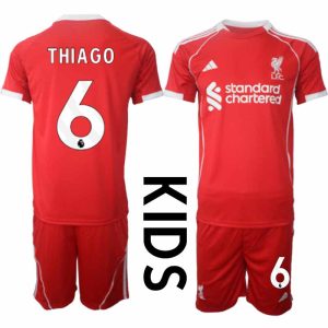 Liverpool Domači 2025-26 Otroški Nogometni dresi z imenom Thiago Alcantara 6