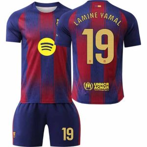 FC Barcelona Domači 2025-26 Otroški Nogometni Dres komplet Lamine Yamal 19