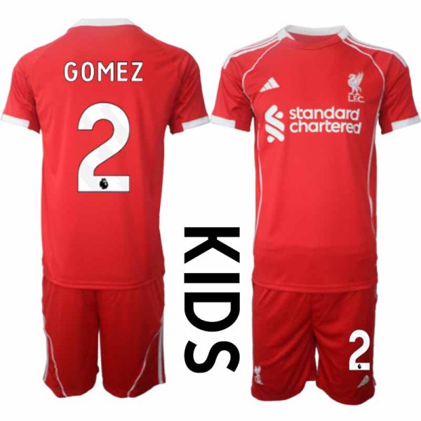 Liverpool Domači 2025-26 Otroški Nogometni dresi z imenom Joe Gomez 2