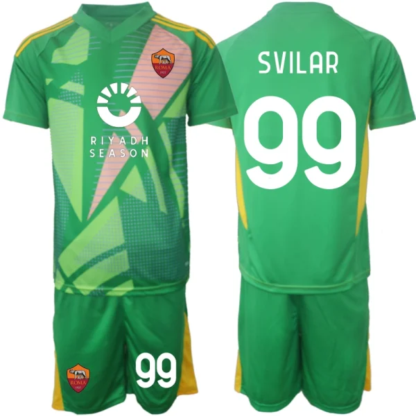 Personalizirani Nogometni dresi komplet AS Roma Vratar 2024-25 za otroke Mile Svilar 99