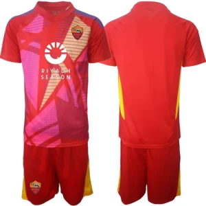 Personalizirani Nogometni dresi komplet za otroke AS Roma Vratar 2024-25 rdeča