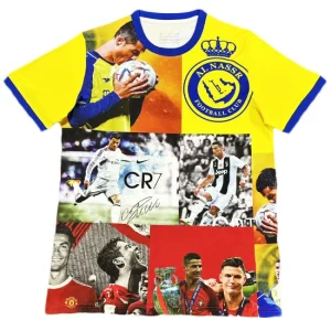 Kupiti Moški Nogometni dresi Al-Nassr 2025-2026 Kratek Rokav tisk Cristiano Ronaldo CR7