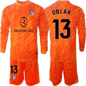 Kupiti Otroške Nogometnih dresov Atletico Madrid Vratar 2024-25 oranžna Jan Oblak 13