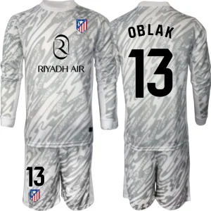 Otroške Nogometnih dresov Atletico Madrid Vratar 2024-25 Dolgi Rokav Jan Oblak 13