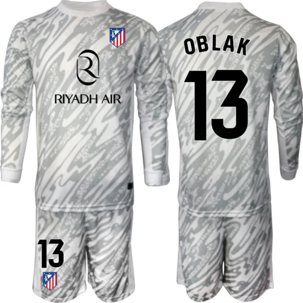 Otroške Nogometnih dresov Atletico Madrid Vratar 2024-25 Dolgi Rokav Jan Oblak 13
