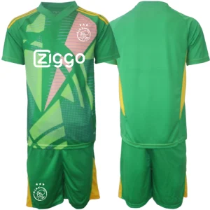 Otroške Nogometnih dresov za otroke Ajax Vratar 2024-25 zelena z lastnim tiskom