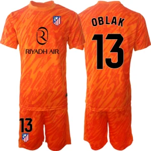 Prilagojena Nogometni Dresi za otroke Atletico Madrid Vratar 2024-25 Jan Oblak 13