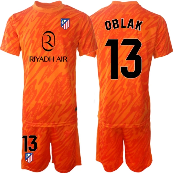 Prilagojena Nogometni Dresi za otroke Atletico Madrid Vratar 2024-25 Jan Oblak 13
