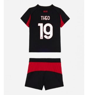 AC Milan Domači 2025-26 Otroški Dresi komplet tisk Theo Hernandez 19