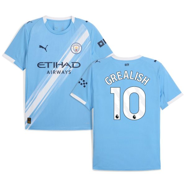 Poceni Moške Nogometnih dresov Manchester City Domači 2025-26 Jack Grealish 10