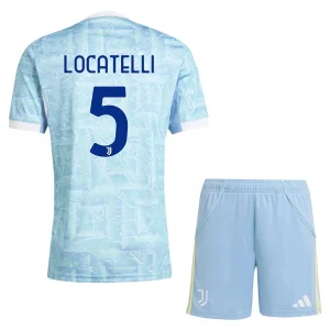 Juventus dresi Gostujoči 2025-26 Nogometni dresi za otroke kompleti Manuel Locatelli 5